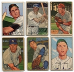 1952 Bowman Lot of 6 Different With HOFers