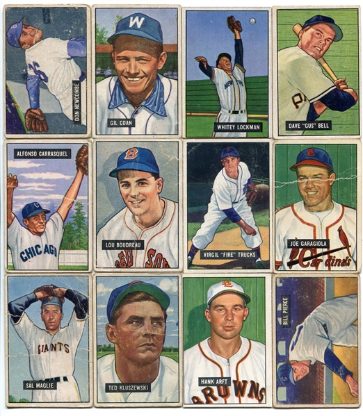 1951 Bowman Lot of 17 With Stars and HOFers