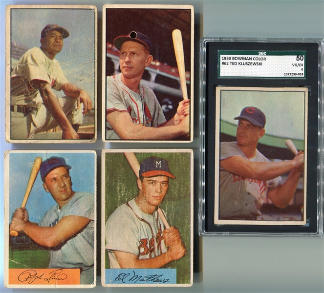 1953 & 1954 Bowman Lot of 5 Different HOFers