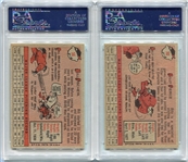 1958 Topps #50 Pierce PSA 7 & #56 Fischer PSA 7