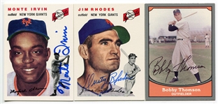 Lot of Three New York Giants Autographed Cards