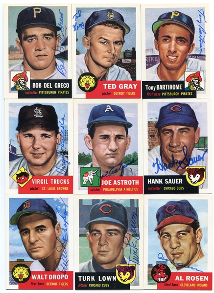 1953 Topps Archives Lot of 17 All Autographed
