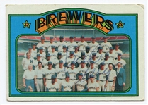 1972 Topps Brewers Team Card Signed by Bud Selig
