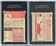 Pair of Autographed Topps Cards Johnny Podres and Virgil Trucks Both SGC AUT