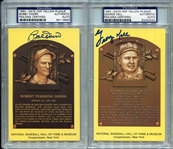 HOF Yellow Plaque Lot of 2 Autographed Bobby Doerr & George Kell Both PSA AUT
