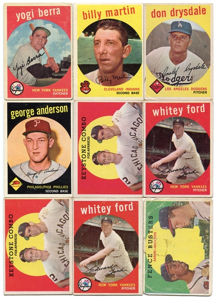 1959 Topps Star Card Lot of 9
