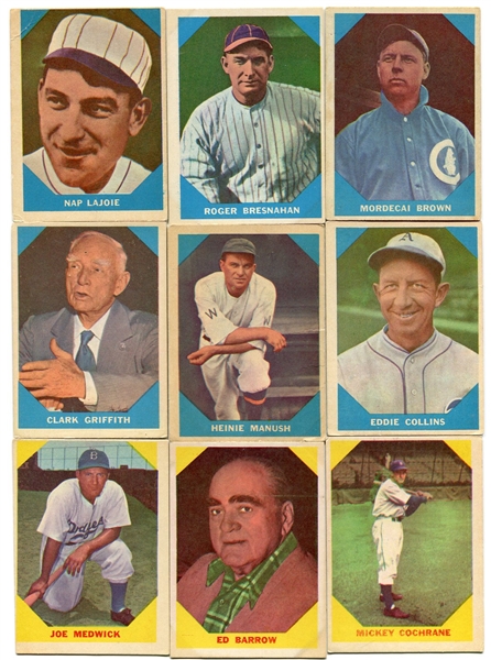 1960 Fleer Baseball Greats Lot of 27 Different