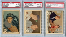 1959 Fleer Ted Williams Lot of 3 PSA 8's