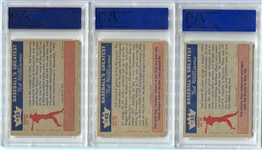 1959 Fleer Ted Williams Lot of 3 PSA 8's