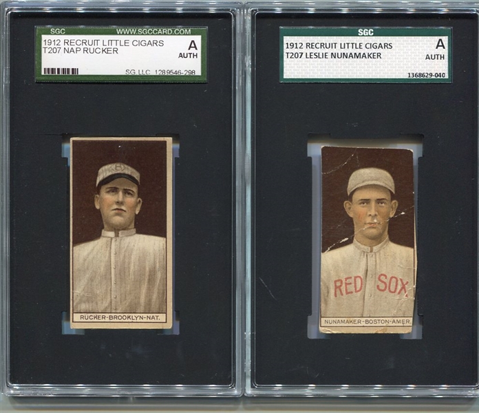 T207 Lot of 2 SGC AUTs