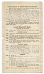 Circa 1909 Fan-Ball Base Ball Game Complete In Box