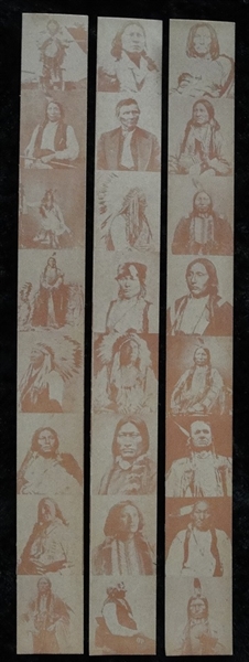R184-2 W. S. & Co. Indian Chiefs Complete Set of 24 In 3 Original Strips