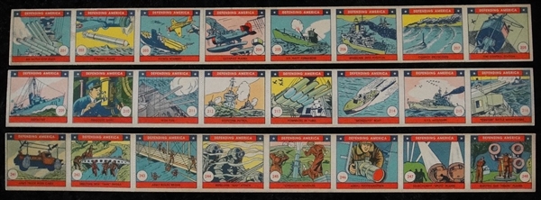 R40 Defending America 3 Unseparated Strips of 8