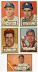 1952 Topps Lot of 5 Trimmed Cards 