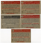 1952 Topps Lot of 5 Trimmed Cards 