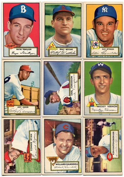 1952 Topps Lot of 16 Different Mid Grade Cards