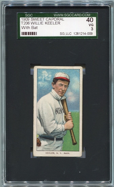 T206 Willie Keeler With Bat SGC 40