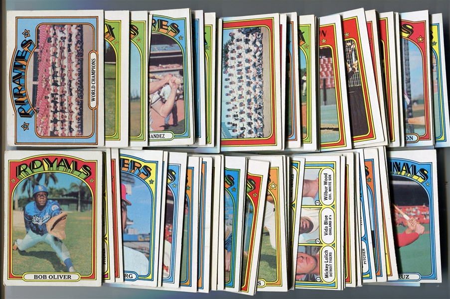 1972 Topps Baseball Partial Set of 480 Different
