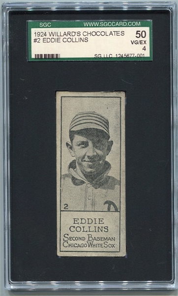 V122 Willards Chocolate #2 Eddie Collins SGC 50
