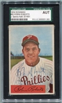 1954 Bowman #95 Robin Roberts Autographed SGC/J. Spence AUT