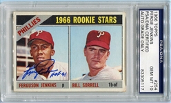 1966 Topps #254 Fergie Jenkins Rookie Autographed PSA/DNA 10 Certified