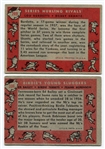 1958 Topps #289 Series Hurling Rivals & #386 Birdie's Young Sluggers
