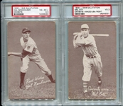 1939-46 Salutations Exhibits Lot of 3 Cavaretta, Newhouser & Ott All PSA Graded