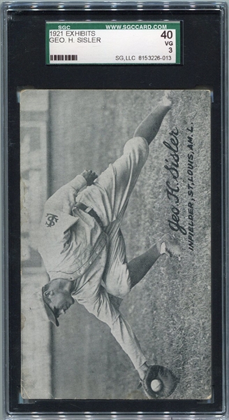 1921 Exhibits George Sisler SGC 40