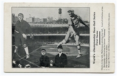 1911 Hallocks Worlds Championship Base-Ball Series First Game Post Card