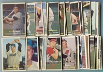1957 Topps Lot of 81 Different With Stars & Team Cards