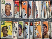 1954 Topps Partial Set of 179 Different With Stars & HOFers