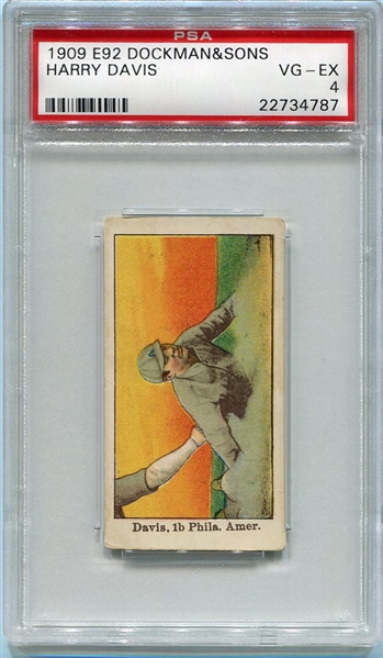 E92 Dockman & Sons Harry Davis PSA 4