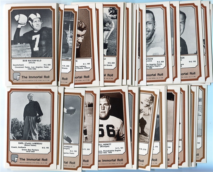 1974 Fleer Football The Immortal Roll Complete Set of 50 Nrmt/Mint Condition