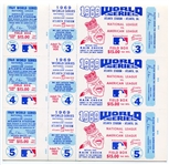 1969 Atlanta Braves Phantom World Series Tickets Games 3,4 & 5