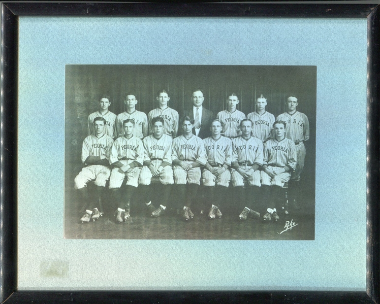 1925 Peoria Baseball Team Framed Photo