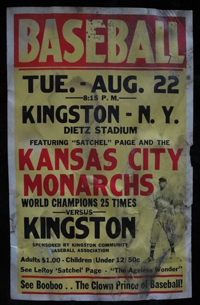 Satchel Paige/Kansas City Monarchs Broadside