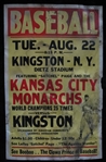 Satchel Paige/Kansas City Monarchs Broadside
