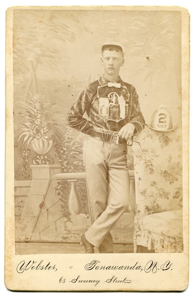 1880s Fireman Cabinet Card Tonawanda New York