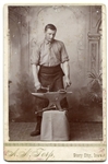 1880's Blacksmith Occupational Cabinet Card Scarce!