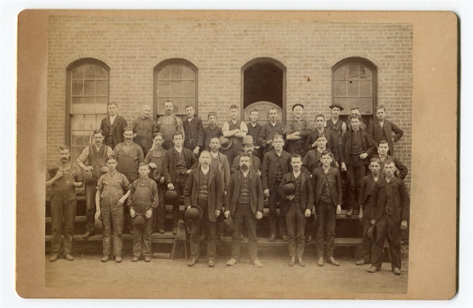 1880s Factory Workers Cabinet Card by A.W. Howes