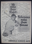 1952 Louisville Slugger Ferris Fain Advertisement