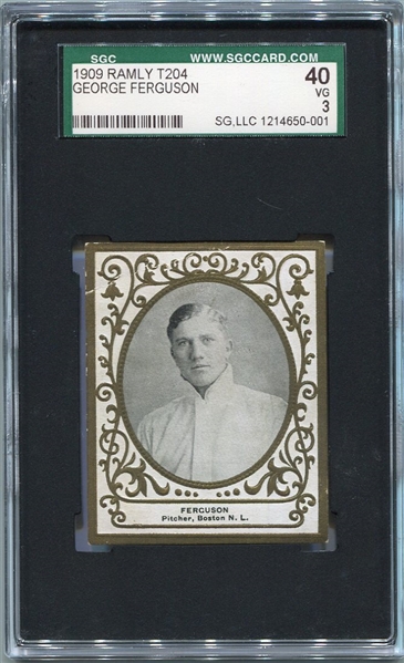 T204 George Ferguson Boston NL Blank Back SGC 40