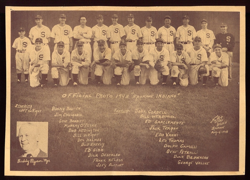 1948 Spokane Indians Premium With Dolph Camilli