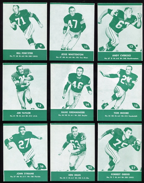 1961 Lake to Lake Dairy Green Bay Packers Lot of 14 Nrmt/Mt