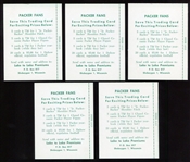 1961 Lake to Lake Dairy Green Bay Packers Lot of 14 Nrmt/Mt