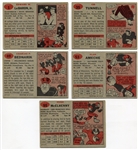 1957 Topps Football Lot of 5 Different Stars and HOFers VG-EXMT