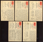 1954 Bowman Football Lot of 5 Different EX+/-