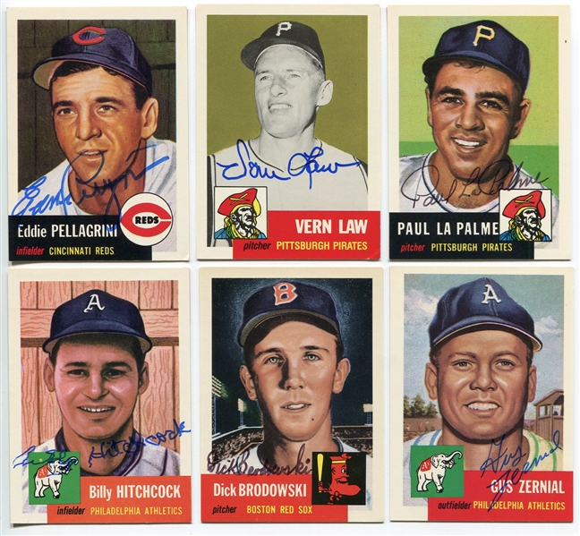 1953 Topps Archives Lot of 10 Different All Autographed
