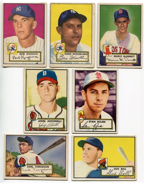 1952 Topps Baseball Lot of 7 Different