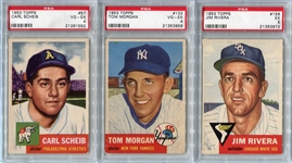 1953 Topps Baseball Lot of 3 Different PSA Graded